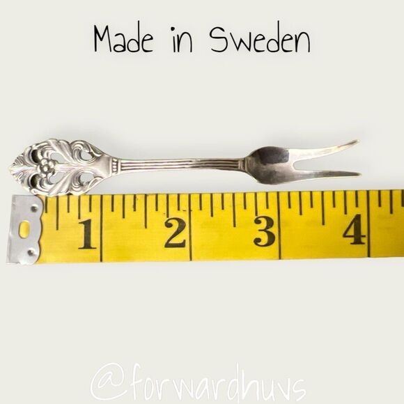 Bundle Sale 3 for $15 | Vintage Mini 2 Prong Fork | EPNS | Sweden Made - Picture 5 of 7